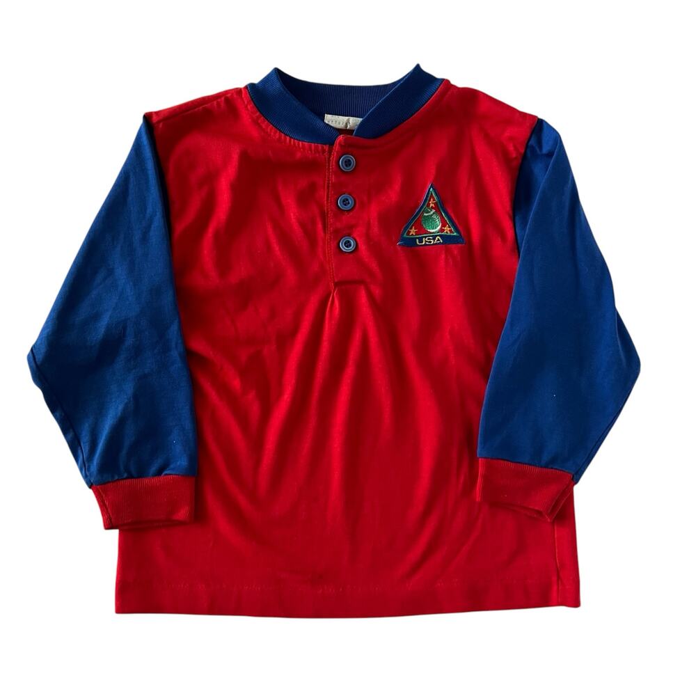Vintage Healthtex USA football Henley